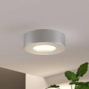 Prios LED-loftlampe Edwina, sølv, 12 cm, sæt med 3 stk