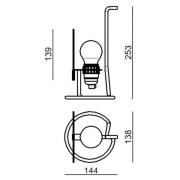 Stilnovo Bugia LED-bordlampe, hvid