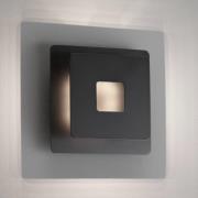 Hennes LED-væglampe, 18x18 cm, sort