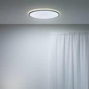 WiZ SuperSlim LED-loftslampe CCT Ø55cm sort