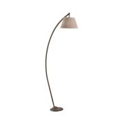 Gulvlampe Sinea, brun/sand, højde 110 cm, jern, tekstil
