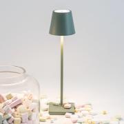 Zafferano Poldina mikro genopladelig lampe IP65 salvie