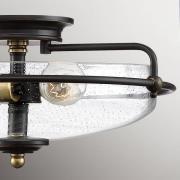 Griffin loftlampe bronze/klar, 3 lyskilder