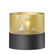 Mesh bordlampe E27, højde 18 cm, sort/guld