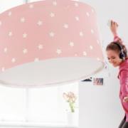 Dalber Star Light loftslampe til børn, pink