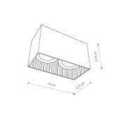 Groove downlight, kantet, 2 lyskilder, hvidt