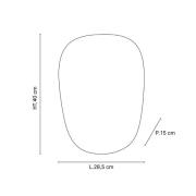 MARKET SET Væglampe Screen 70's, 40 cm høj, karry, tekstil