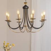 Lysekrone Ferra, messing antik, 8 lyskilder