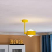 Loftlampe Mado i stål, gul, 1 lyskilde