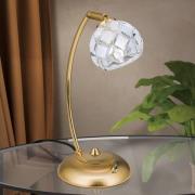 Maderno bordlampe med blykrystal, guld