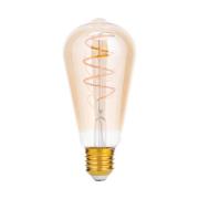 Rustik LED-pære E27 ST64 4 W ravgul 2.200 K dæmpes
