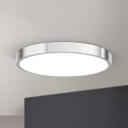 LED-loftslampe Bully, krom, Ø 28 cm