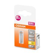 OSRAM LED-stiftsokkelpære G4 1,5W 2.700K klar 2-pak