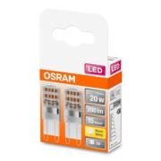 OSRAM LED stiftsokkel G9 1,9W 2.700K klar 2-pack