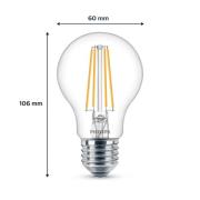 Philips LED-pære E27 7 W 850lm 4.000 K klar 2 stk