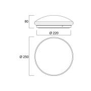 Sylvania Start Surface LED-loftslampe, Ø 25 cm