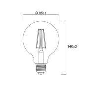 Sylvania E27 filament LED G95 4W 2.700 K 840 lm