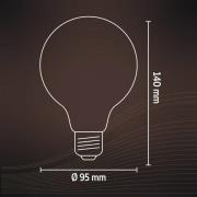Calex E27 G95 3,8W LED-filament Flex 821 guld dim