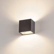SLV Sitra Cube LED udendørs væglampe, antracit