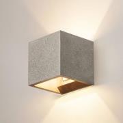 SLV Solid Cube væglampe i beton, sort