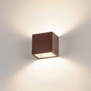 SLV Sitra Cube LED udendørs væglampe, rust