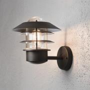 Stilfuld udendørs væglampe Modena, i sort