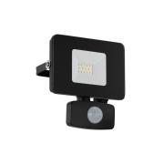 Faedo 3 udendørs LED-spot med sensor, sort, 10 W