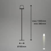 Kiki LED genopladelig gulvlampe, 2.700K, hvid