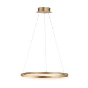 Titus LED-hængelampe, rund, Ø 60cm, mat messing