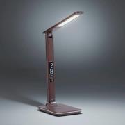 LED-bordlampe Adriano, CCT, kan dæmpes, brun