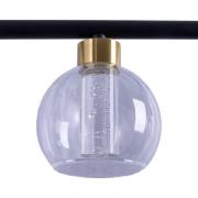 Brass LED-pendel, højdejusterbar, 5 lyskilder