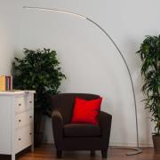Lindby LED-gulvlampe Danua, sølv, metal, højde 200 cm