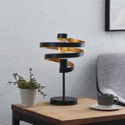 Lindby Colten bordlampe, sort, guld