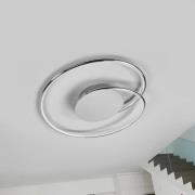 Lindby LED-loftlampe Joline, sæt med 2, Ø 46 cm, kromfarvet