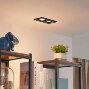 Lindby downlight Thorid, sort, 19 x 10 cm, 2 lyskilder, GU10