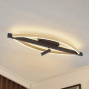 Lucande Matwei LED-loftlampe, oval, messing