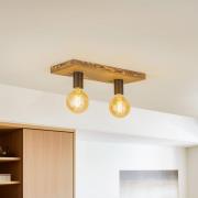 Envostar Lobo loftslampe 2fl. fyrretræ valnød