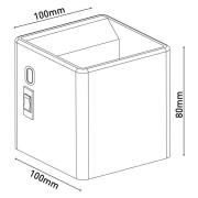 Cube LED-væglampe, batteri, magnetisk, sort