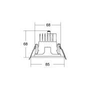 BRUMBERG Apollo Micro facetteret, rund, DALI, 4000 K hvid