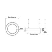 BRUMBERG Biro Circle Ring10 direkte 45 cm tænd/sluk hvid 4000 K