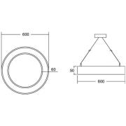 BRUMBERG Biro Circle Ring5 direkte Ø 60 cm DALI hvid 840