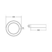 BRUMBERG Biro Circle Ring Ø 60cm, 40 W, tænd/sluk, hvid, 830