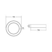 BRUMBERG Biro Circle Ring Loft Ø 75 cm DALI hvid 3000 K