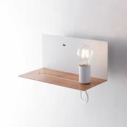 Væglampe Flash, hvid, bredde 33 cm, aluminium