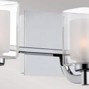 Væglampe Kolt IP44 med dobbelt glasskærm, tre lamper