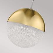 Moonlit LED-pendel, guldfarvet, aluminium, Ø 20 cm, kugle