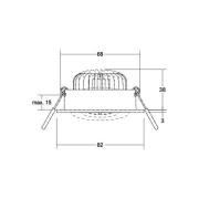 BRUMBERG LED-indbygningsspot BB35 RC tilslutningsdåse struktureret hvi...