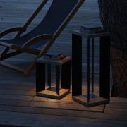 Teckalu solcelle-lanterne, Duratek/aluminium sort, 36,5 cm