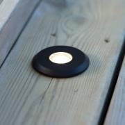 Garden 24 Decklight, sort, toplys, 3W