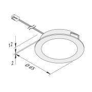 FAR 58 integreret LED-møbellys 3 stk, 3 W, 3.000 K